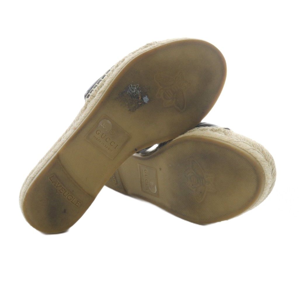 グッチ GUCCI サンダル フラット GGマーモント エスパドリーユ 35.5