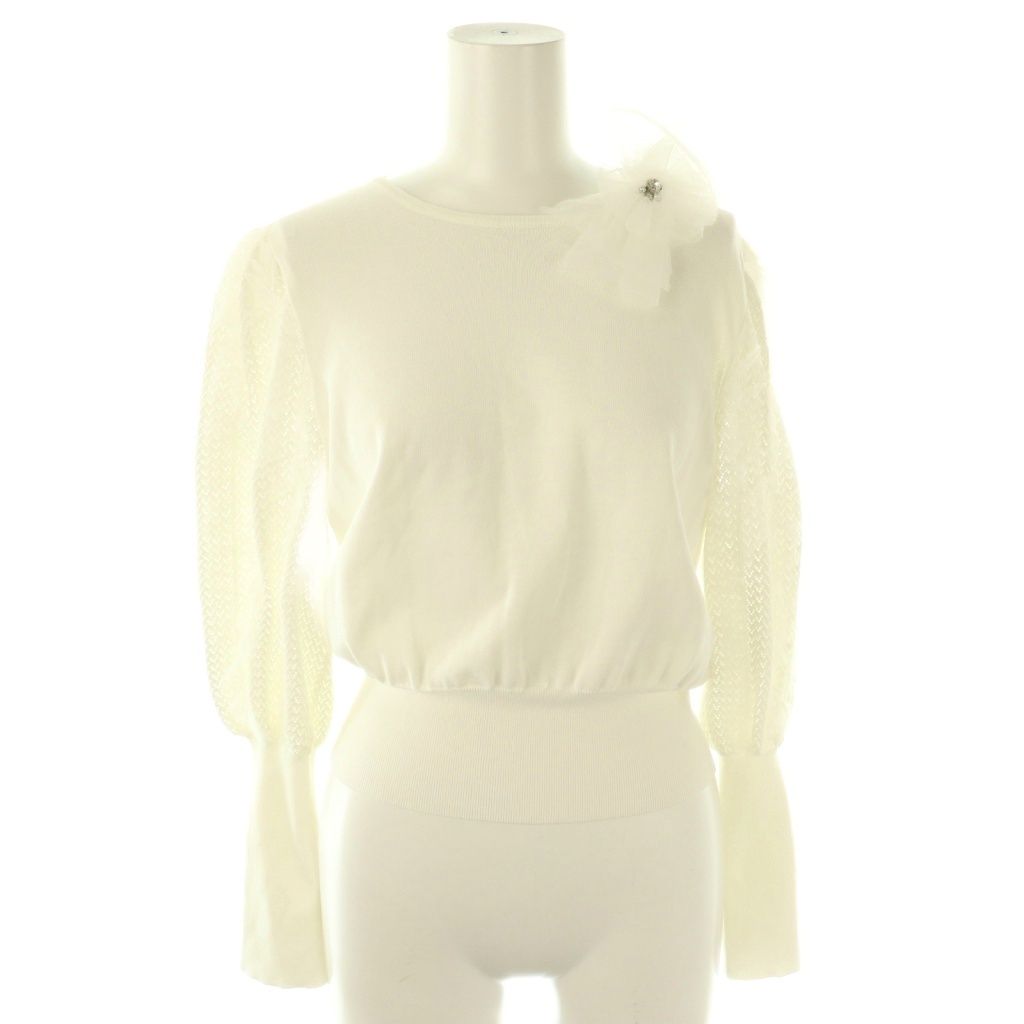 エムズグレイシー M'S GRACY 24年 フラワーコサージュ付き 袖レース