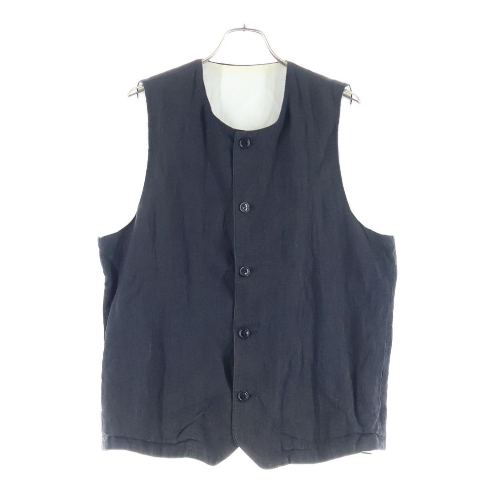 nestRobeconfect (ネストローブ) リネン ベスト ブラック nest Robe