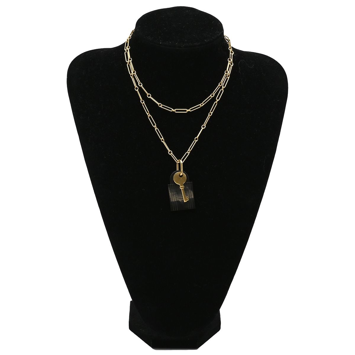 エルメス HERMES ネックレス アミュレット パドロック GM バッファロー