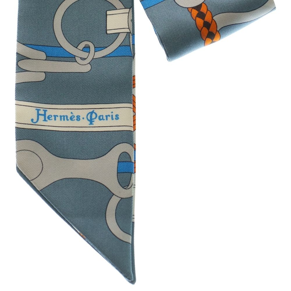 HERMES (エルメス) ツイリー 乗馬の装具一式 シルクスカーフ ライト