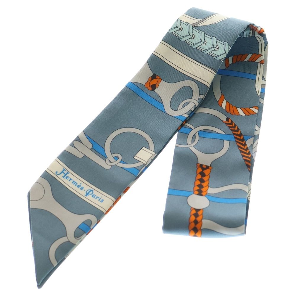 HERMES (エルメス) ツイリー 乗馬の装具一式 シルクスカーフ ライト