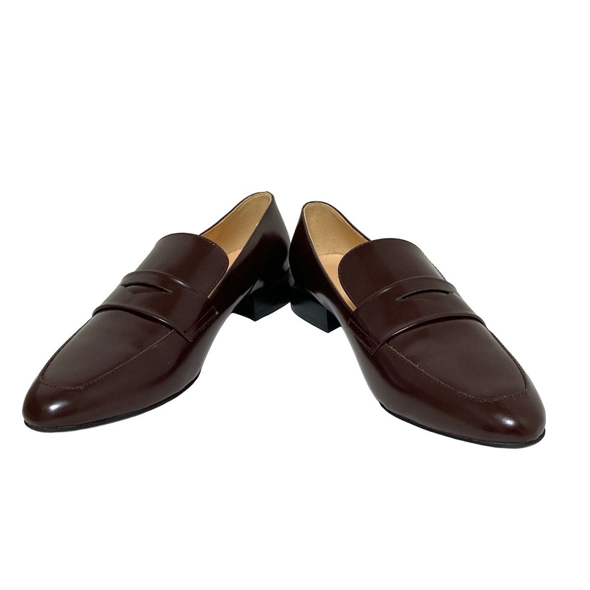FabioRusconi ダークブラウン レザー レディースローファー FABIO RUSCONI(ファビオルスコーニ) ローファー 37 1/2 レディース