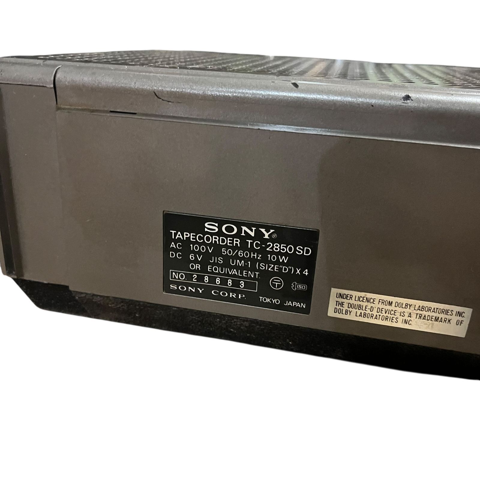ジャンク○SONY/ソニー○TC-2850SD カセットテープレコーダー デンスケ
