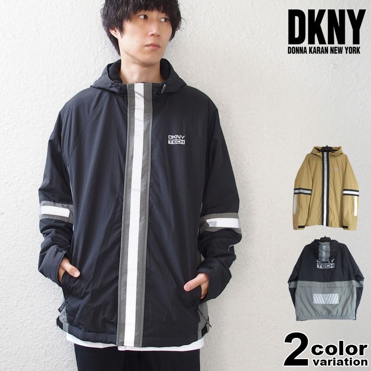 メンズ DKNY ダナ・キャラン・ニューヨーク ナイロン フード 