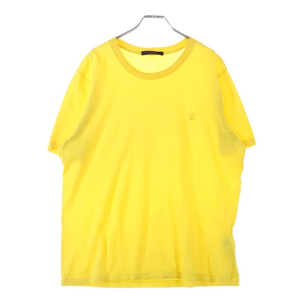 LOUIS VUITTON イエロー Tシャツ Mサイズ AUTHENTIC LOUIS VUITTON MEN YELLOW CLASSIC TEE T-SHIRT LV LOGO XXL