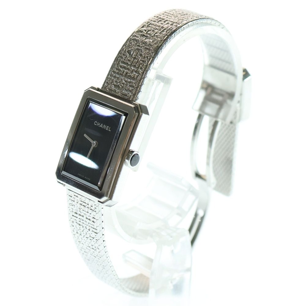 chanel 時計 CHANEL (シャネル) ボーイフレンド ツイード 黒文字盤 ステンレス 電池