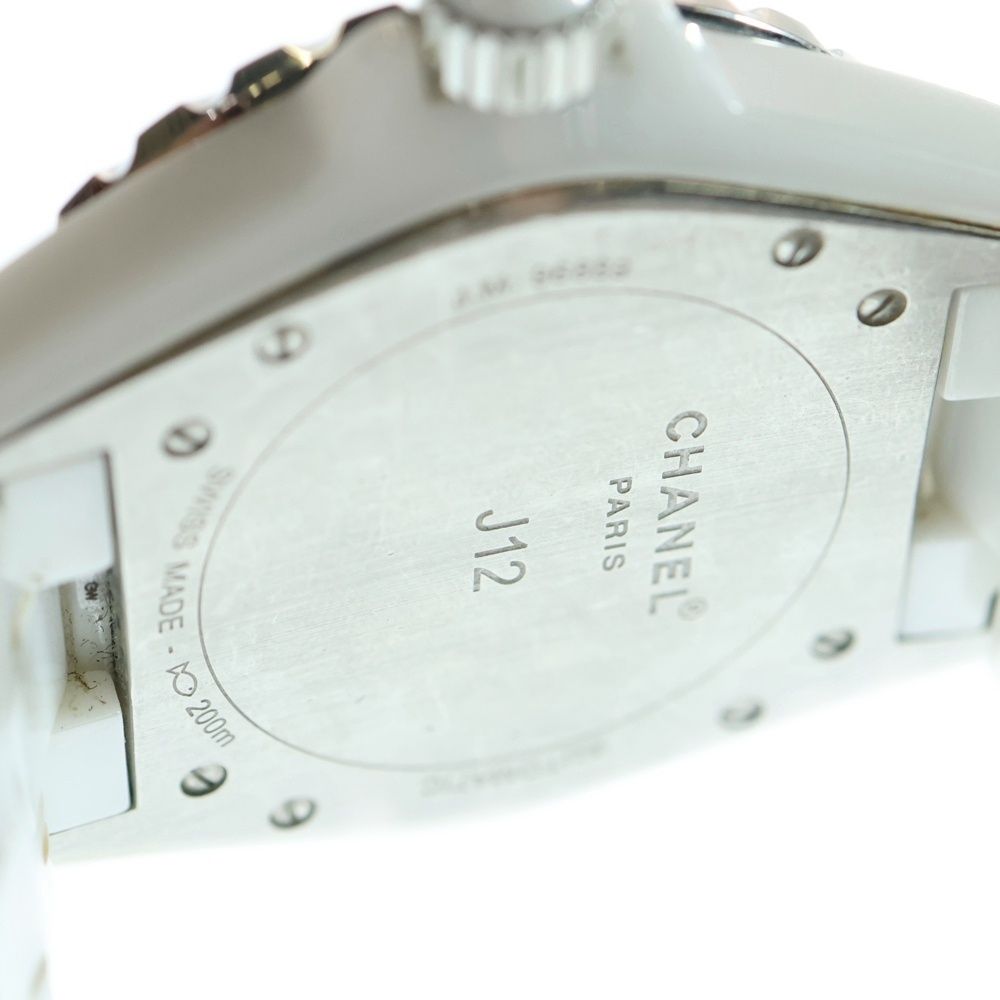 CHANEL (シャネル) J12 白文字盤 12Pダイヤモンド セラミック 自動巻き