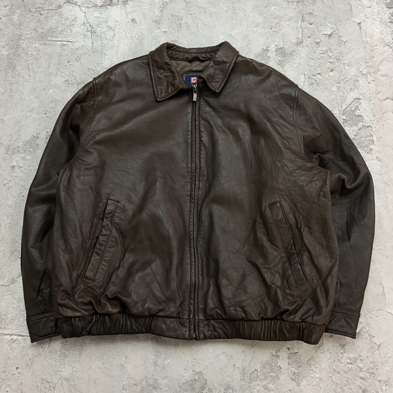 CHAPS チャップス レザージャケット スイングトップ ブルゾン チン