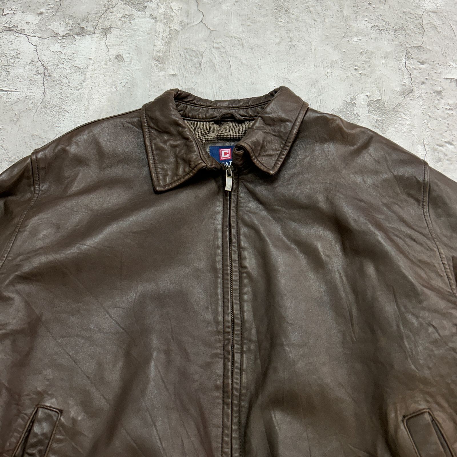 CHAPS チャップス レザージャケット スイングトップ ブルゾン チン