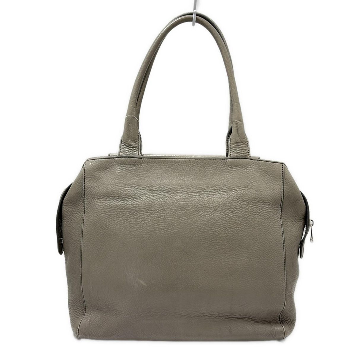 HIROFU グレーベージュ　 ハンドバッグ HIROFU(ヒロフ) ショルダーバッグ - グレーベージュ レザー - メルカリ