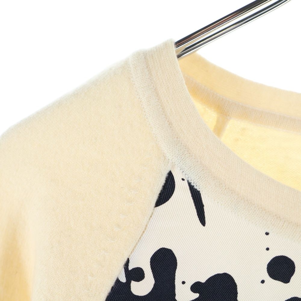 HERMES (エルメス) Wool Knit Sweater シルク切替 ウールニット