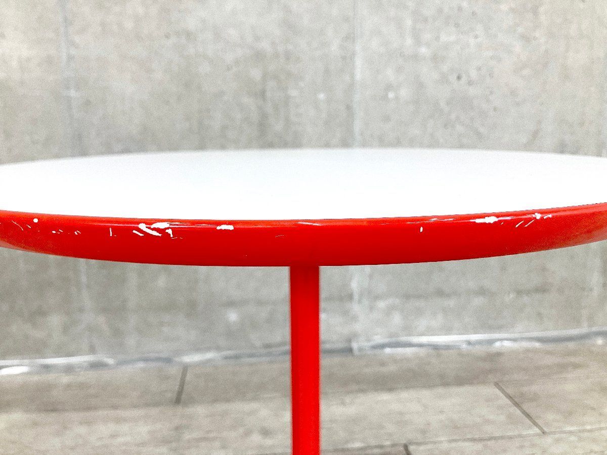 arper/アルペール□DIZZIE テーブル□レッドxホワイト□サイドテーブル