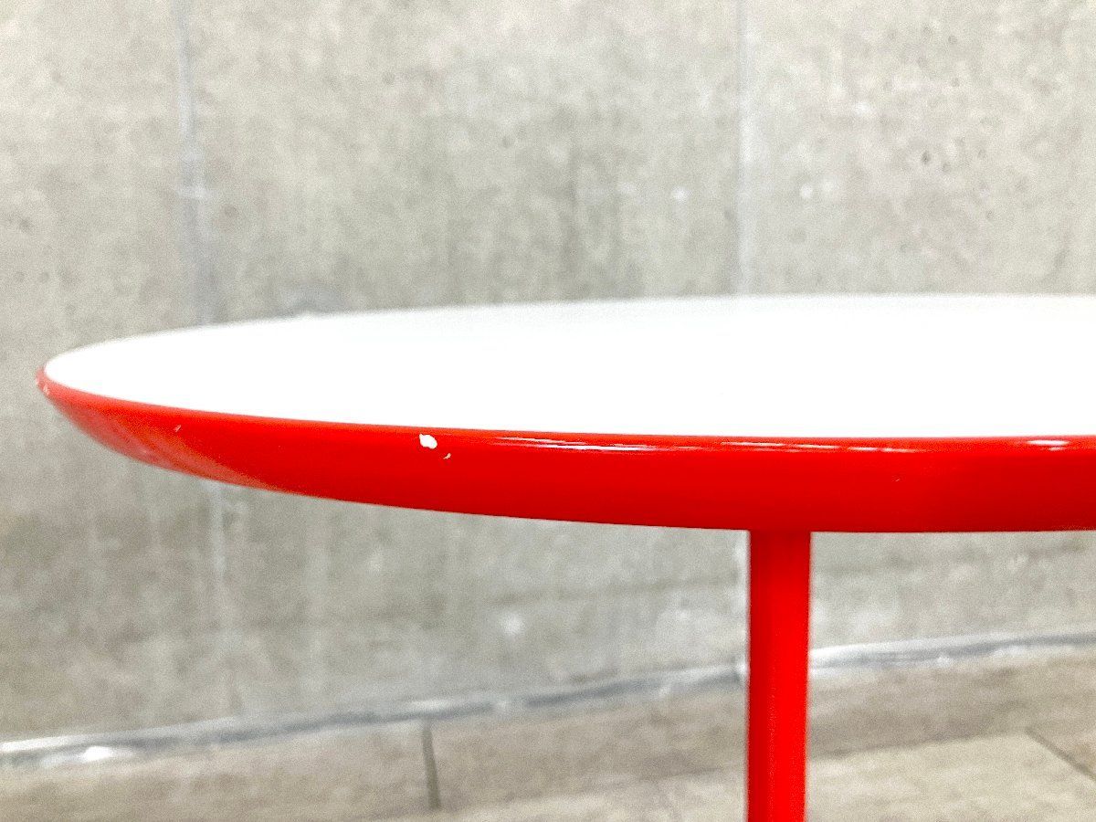 arper/アルペール□DIZZIE テーブル□レッドxホワイト□サイドテーブル
