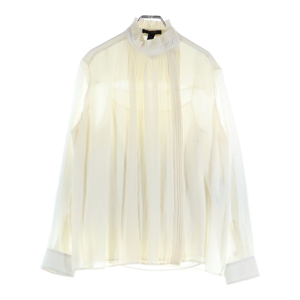 LOUIS VUITTON (ルイヴィトン) プリーツフロント シアーシルクブラウス