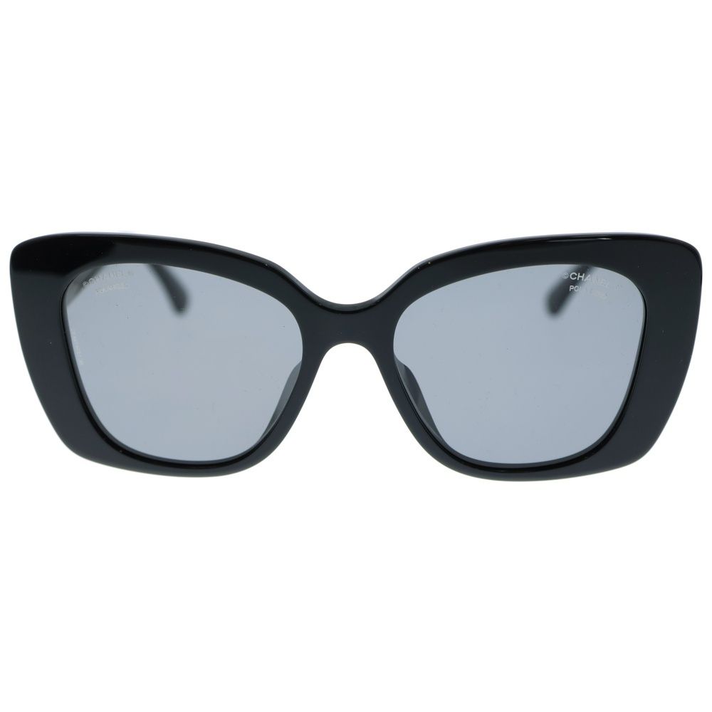 美品 CHANEL サングラス 5422-B-A ロゴ ココマーク ブラック CHANEL (シャネル) ココマークロゴテンプル スクエアシェイプ