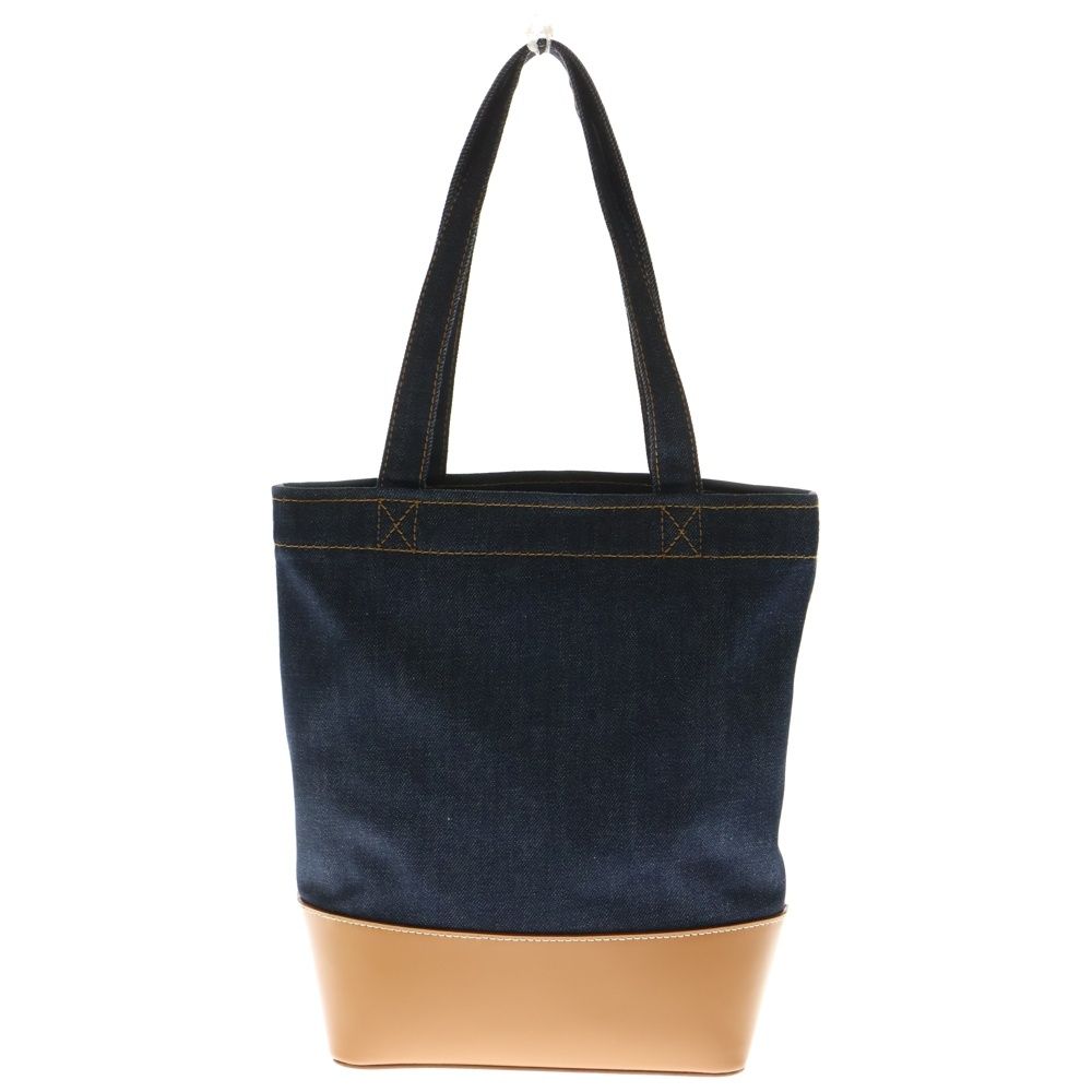 A.P.C アーペーセー TOTE AXEL 24 A トートバッグ ハンドバッグ インディゴ ブラウン テーラードジャケット セレモニー