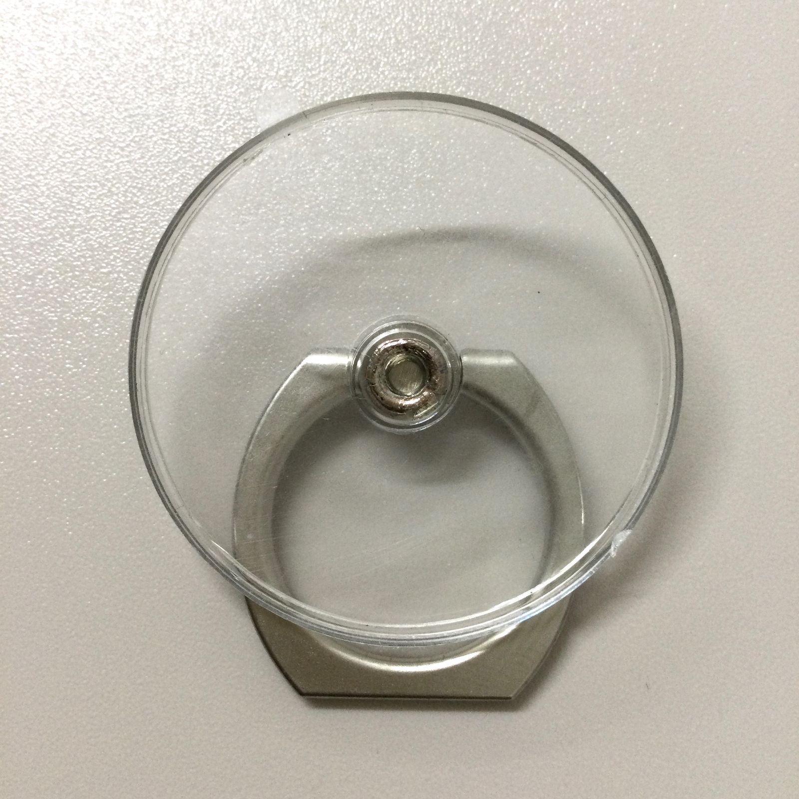 l267【新品・未使用】スマホ リング 丸型タイプ 透明 シルバー