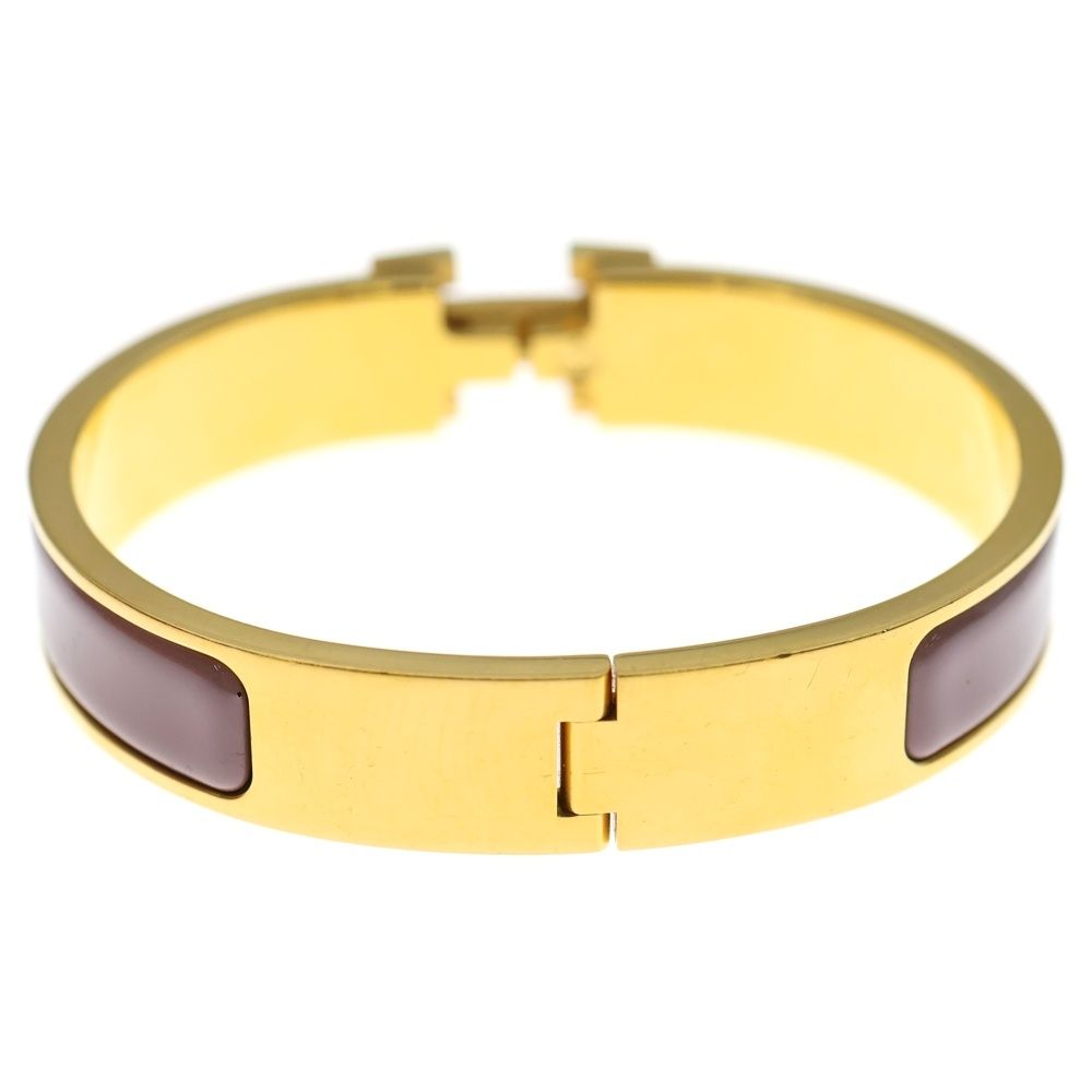 【美品】HERMES エルメス Hバングル クリッククラックPMメタリック クリックH エルメス HERMES Hモチーフ クリッククラックPM／バングル