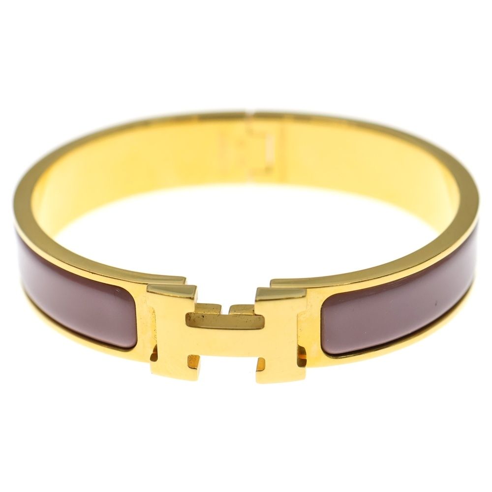 HERMES (エルメス) クリッククラックPM Hロゴブレスレット バングル GD