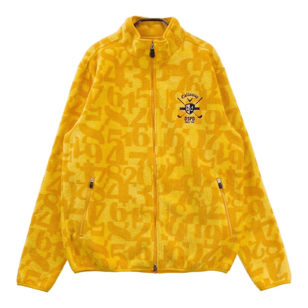 サイズ：LL CALLAWAY キャロウェイ  ボア ジップジャケット 総柄 イエロー系 [240101387524] ゴルフウェア メンズ ストスト
