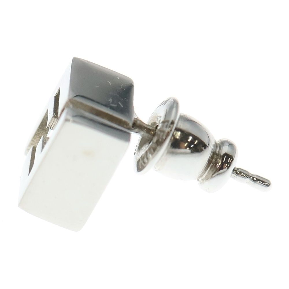 FENDI (フェンディ) ズッカ ラインストーン スタッドピアス シルバー