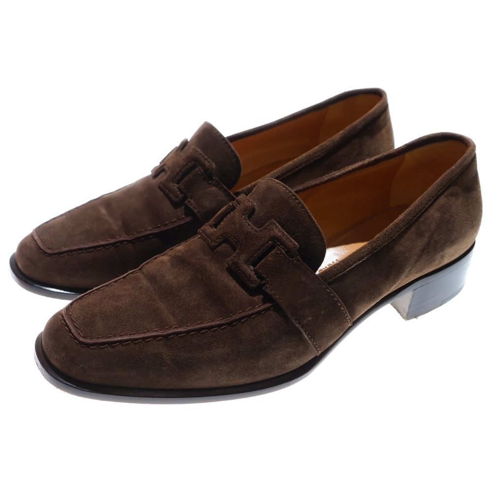 HERMES (エルメス) コンスタンス スエード ローファー ブラウン