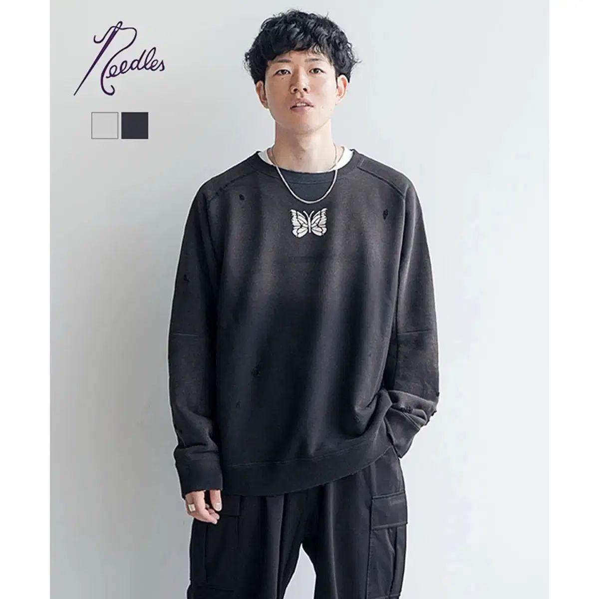 ニードルズ ディコンストラクテッド スウェット s