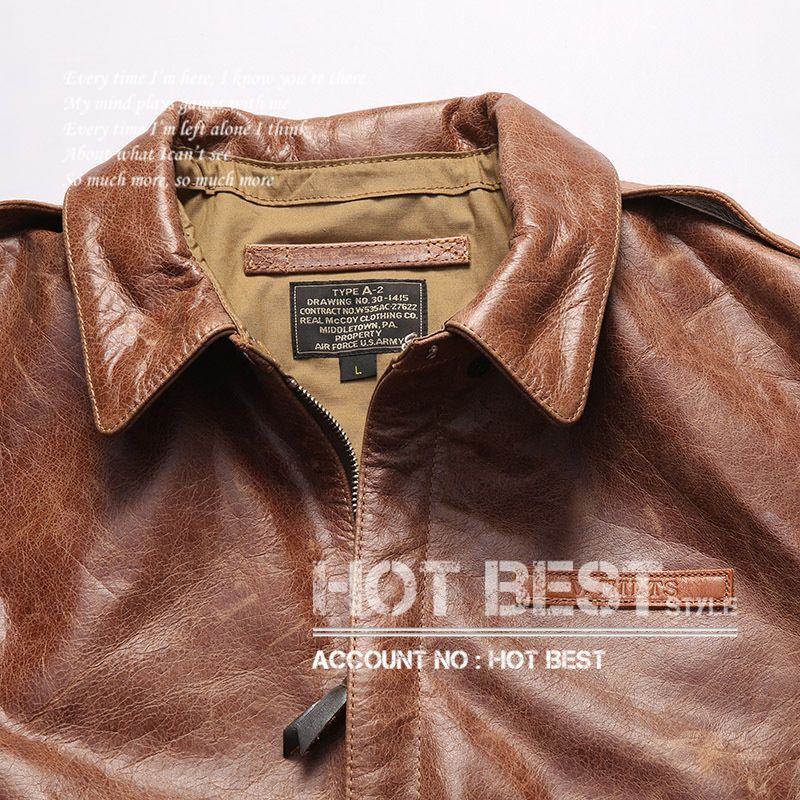 1.2mm カウハイド復刻40's USAF TYPE A-2 V. HILTS フライトジャケット