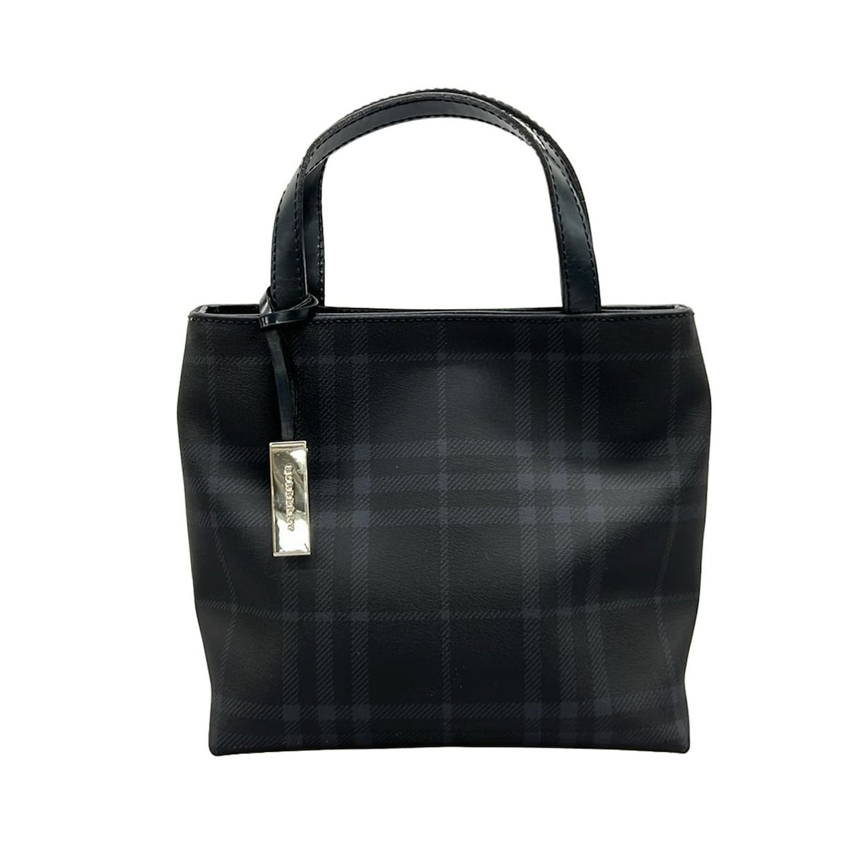 Burberry LONDON(バーバリーロンドン) トートバッグ美品 - 黒×グレー