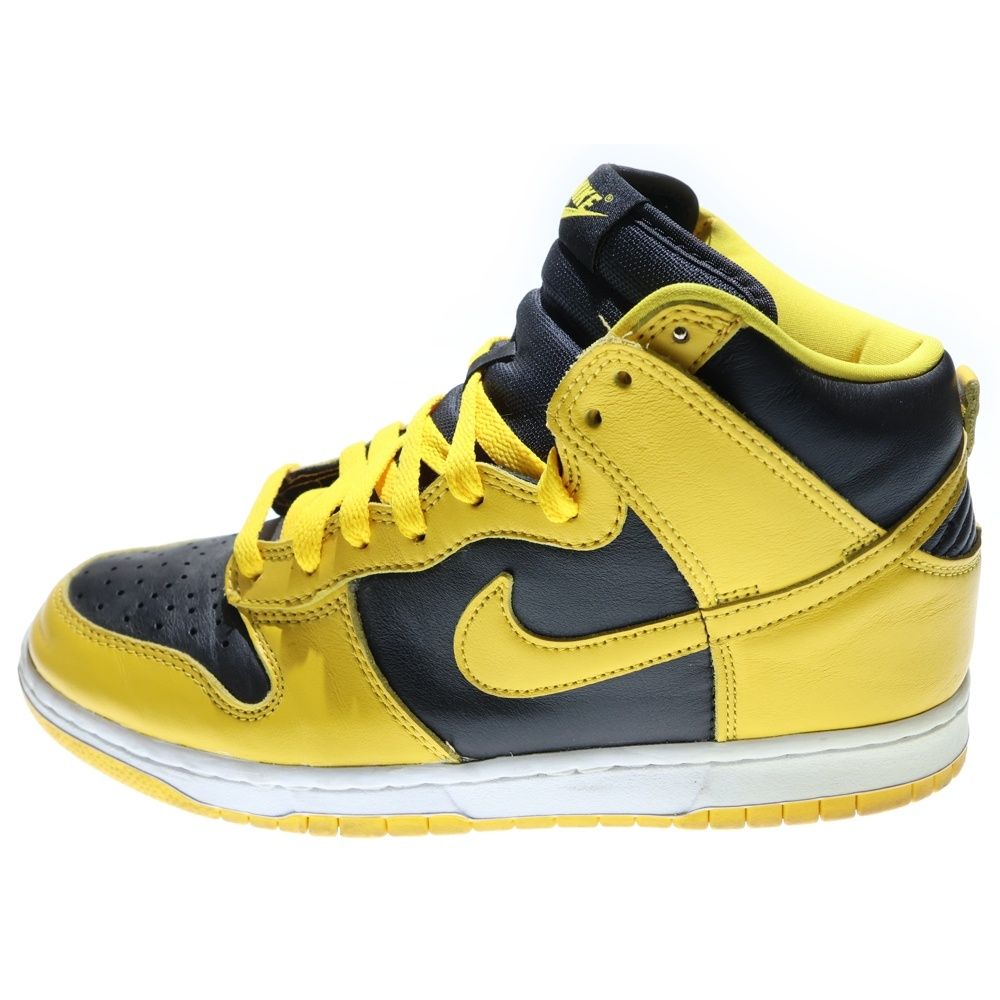 NIKE (ナイキ) Dunk High Black Varsity Maize ダンク ハイ バーシティメイズ ハイカットスニーカー ブラック/イエロー US8.5/26.5cm 852542-301