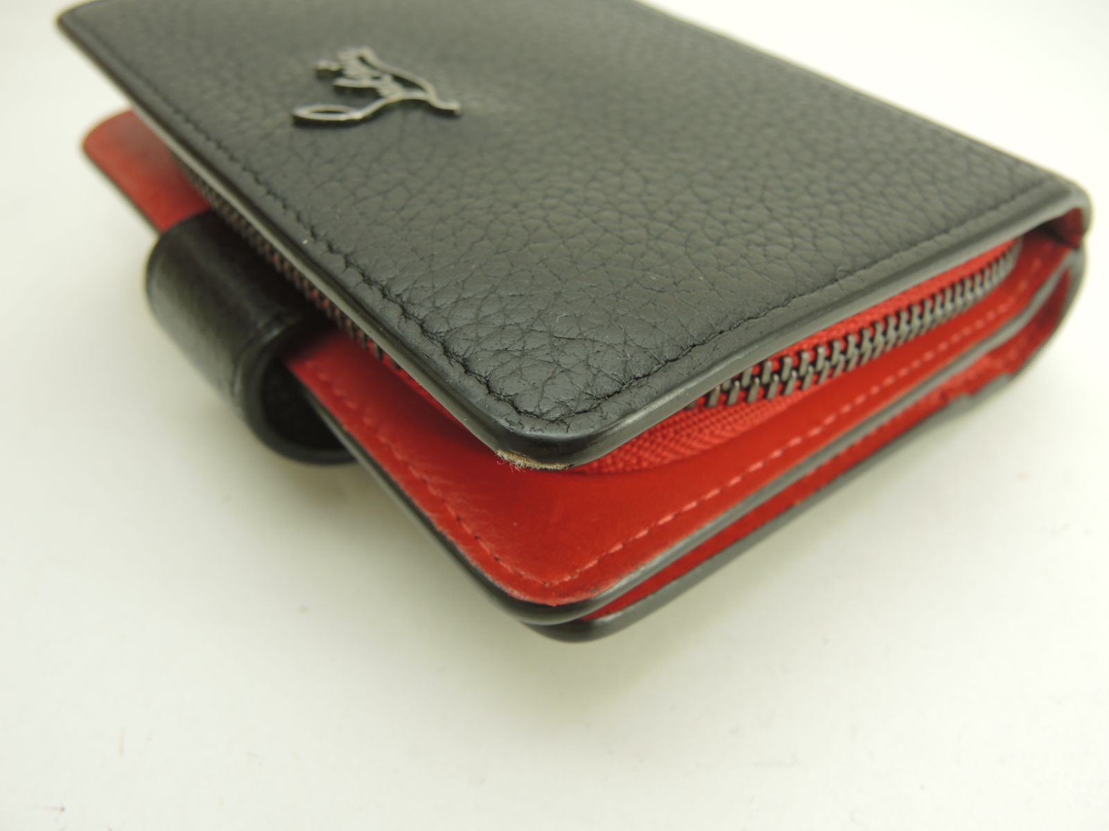 クリスチャンルブタン 2折財布 パロマ レザー黒赤 コンパクト