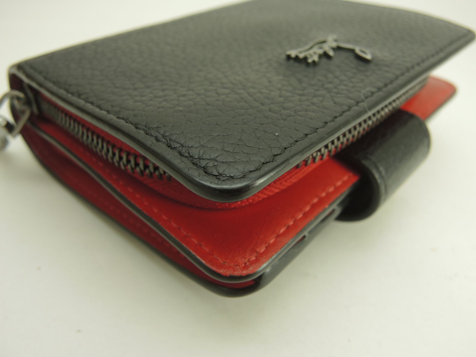 クリスチャンルブタン 2折財布 パロマ レザー黒赤 コンパクト