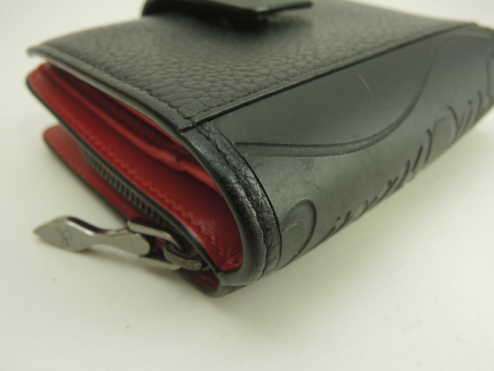 クリスチャンルブタン 2折財布 パロマ レザー黒赤 コンパクト