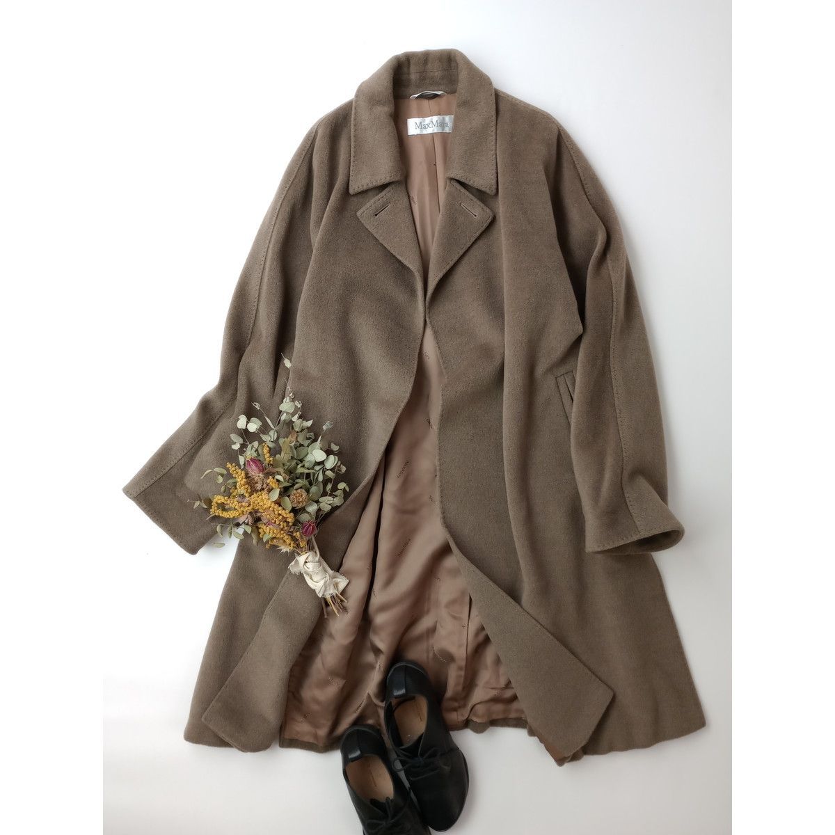 MaxMara マックスマーラ カシミヤ ウール ロングコート アウター JI42 