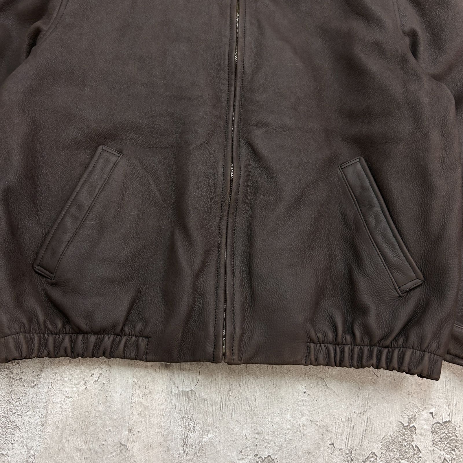 90s columbia コロンビア レザーフライトジャケット スイングトップ