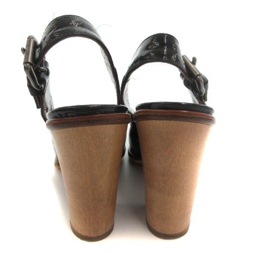 マルニ MARNI ストラップサンダル チャンキーヒール レザー 本革 36 黒