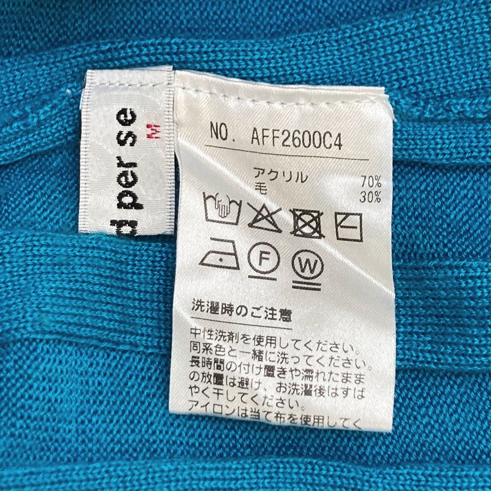 and per se タートルネックセーター 青 サイズ：M AND PER SE アンパスィ タートルネック ニットセーター