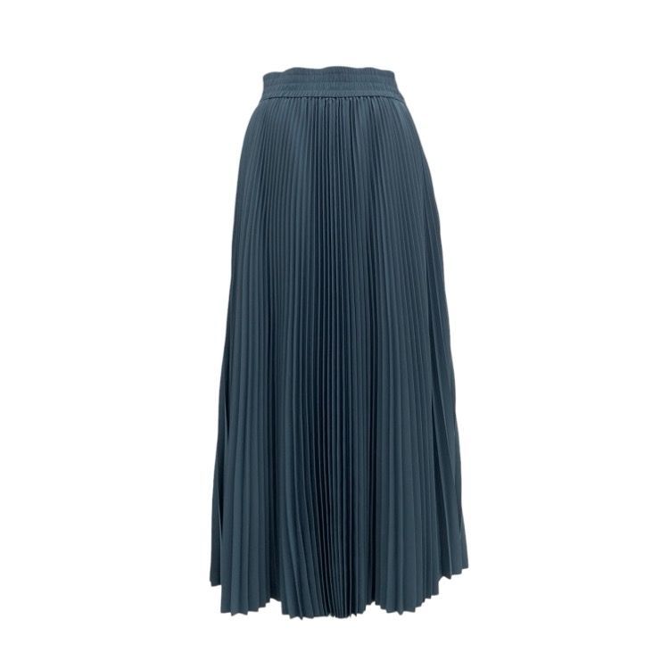 HYKE ハイク Taffeta Pleated skirt タフタプリーツ スカート ブルー 1