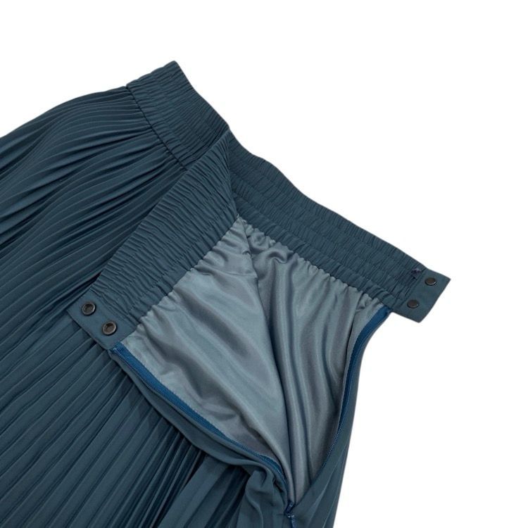 HYKE ハイク Taffeta Pleated skirt タフタプリーツ スカート ブルー 1