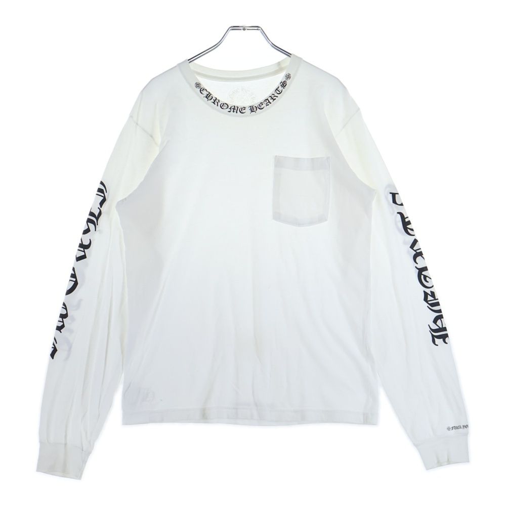 CHROME HEARTS (クロムハーツ) NECK LOGO L/S TEE ネックロゴ プリント