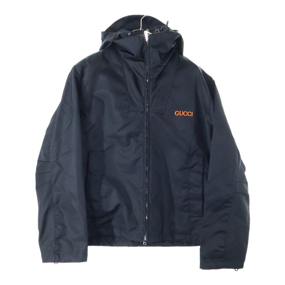 GUCCI (グッチ) ロゴ刺繍 ナイロン ツイルジャケット ブルゾン