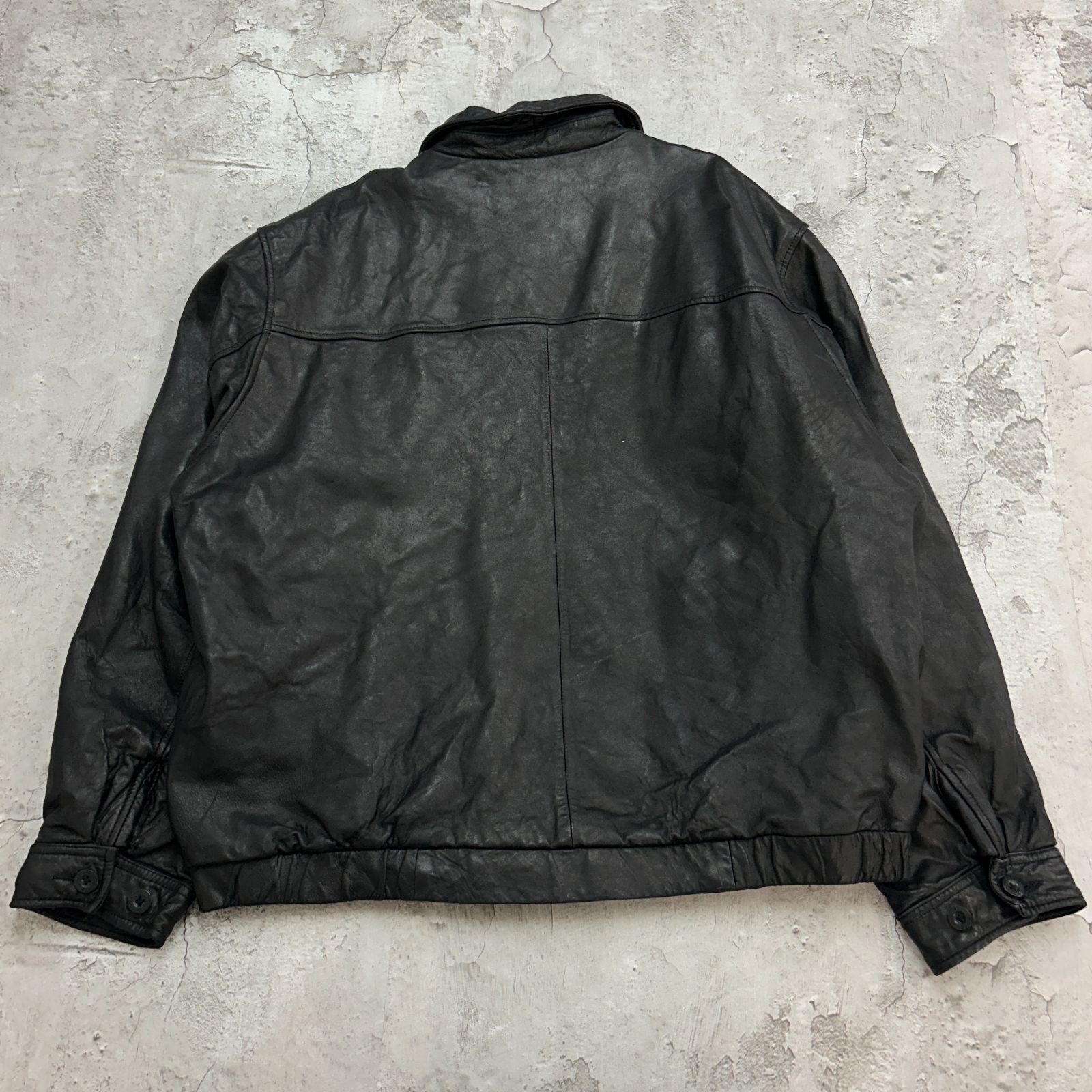 CHAPS チャップス レザーフライトジャケット スイングトップ ブルゾン