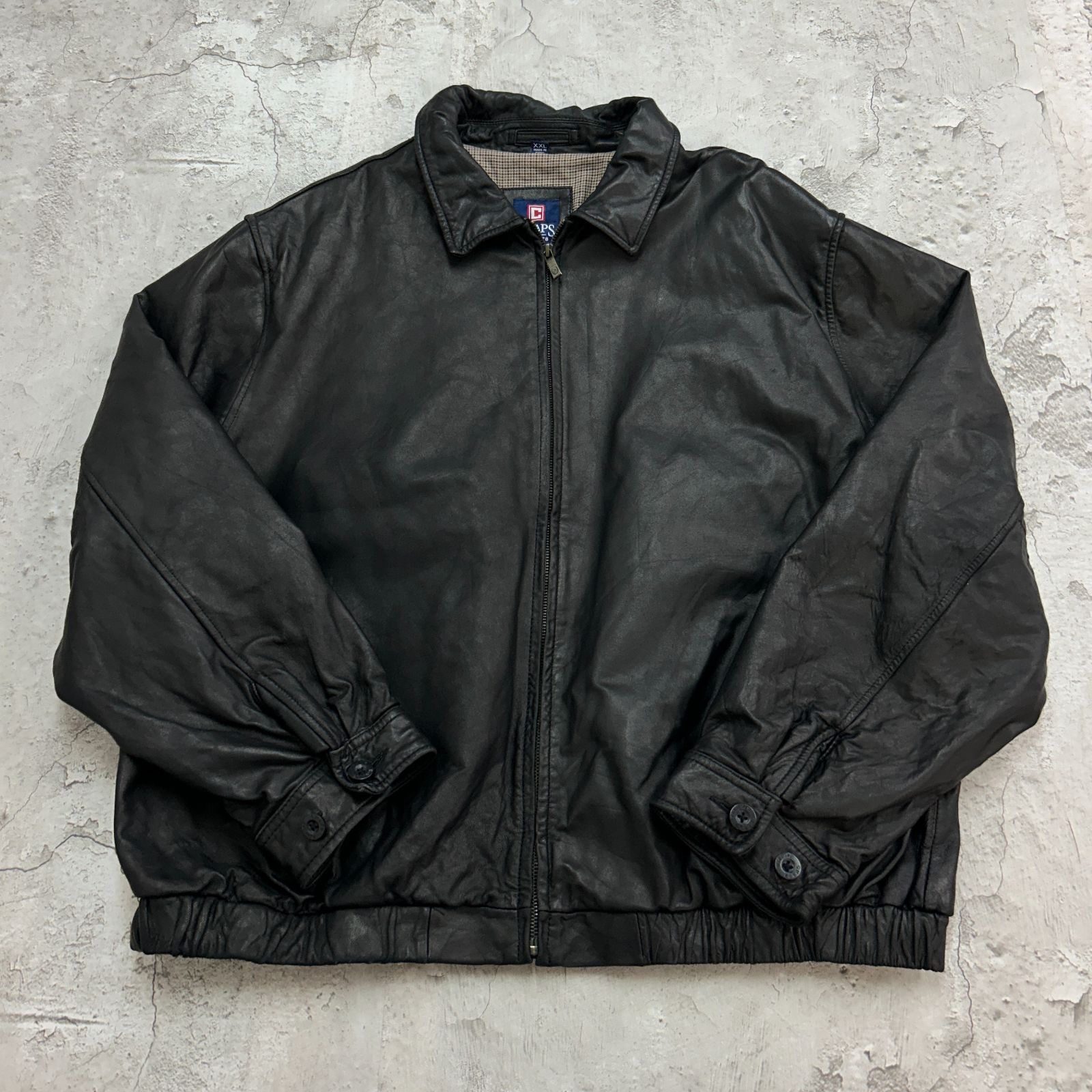 CHAPS ブラック シングルライダースジャケット 【公式通販】