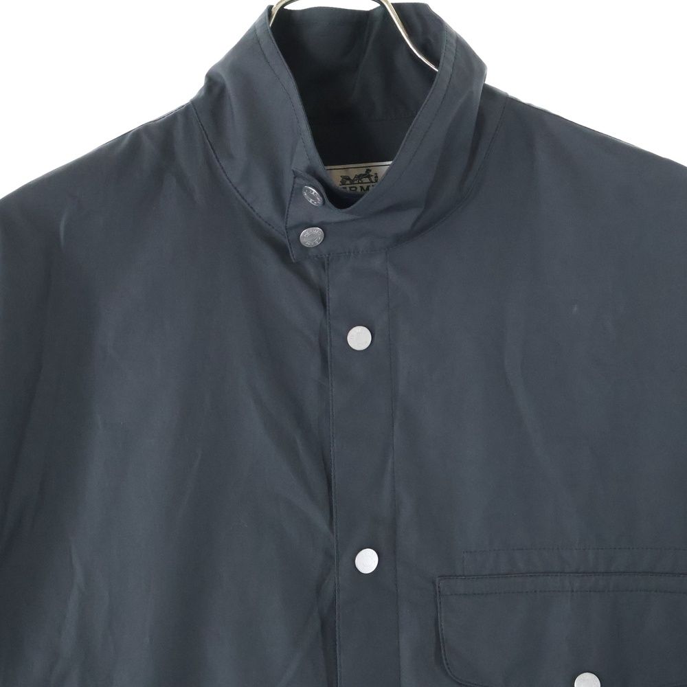 HERMES (エルメス) セリエ スナップボタン スタンドカラー コットン