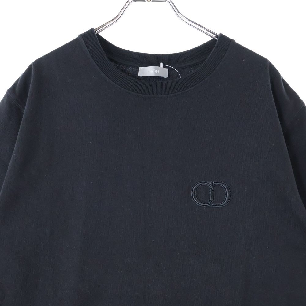 DIOR (ディオール) CD ICON 刺繍ロゴ 半袖Tシャツ カットソー ブラック