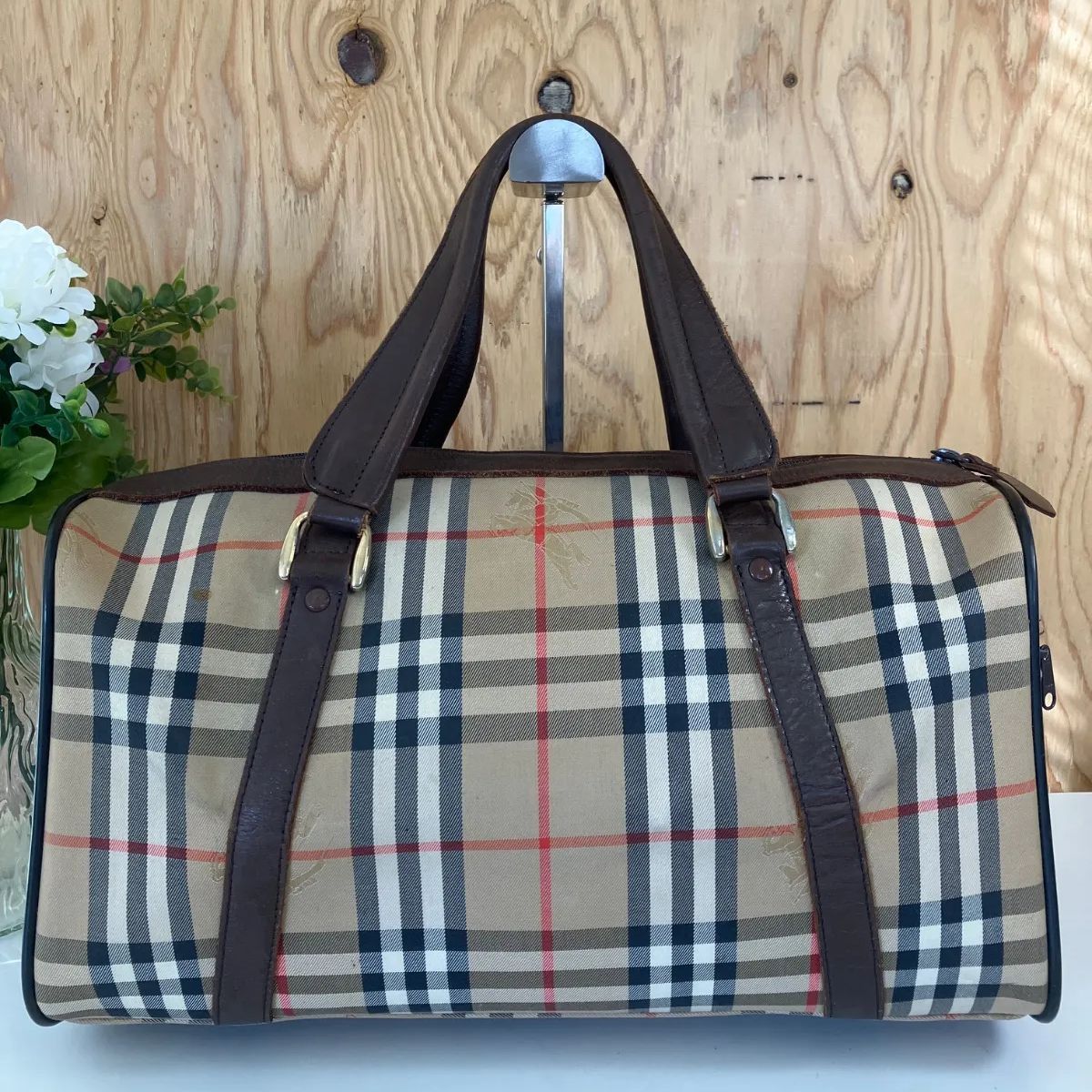 バーバリー ミニボストンバッグ ノバチェック 4945