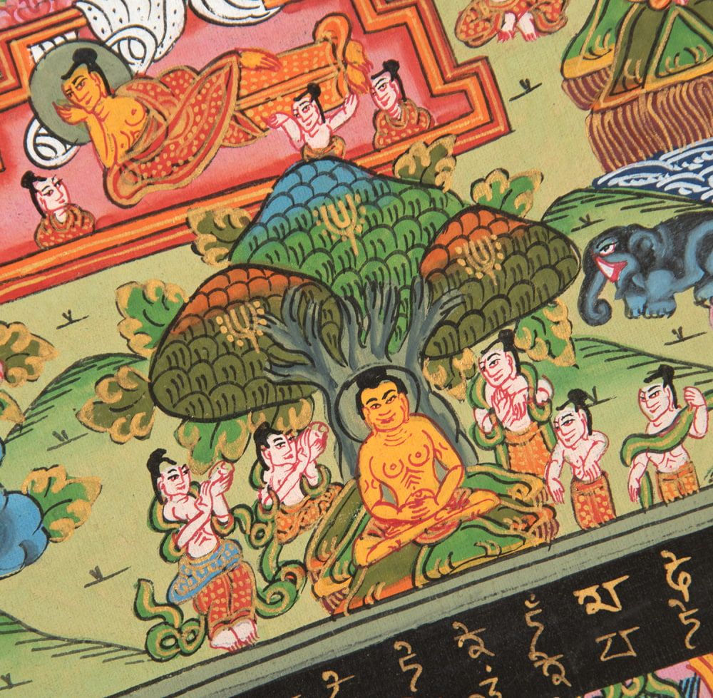 千手観音菩薩 曼荼羅 ： タンカ 仏画（額縁なし） 十一面千手観音（十