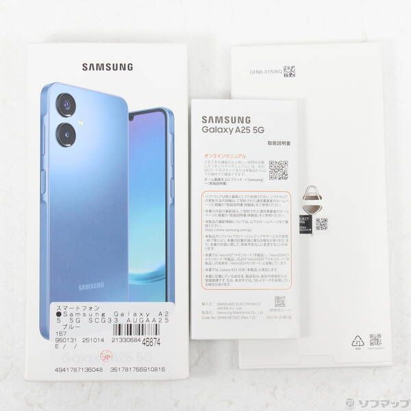 中古品〕 Galaxy A25 5G 64GB ブルー SCG33 au SIMフリー【196
