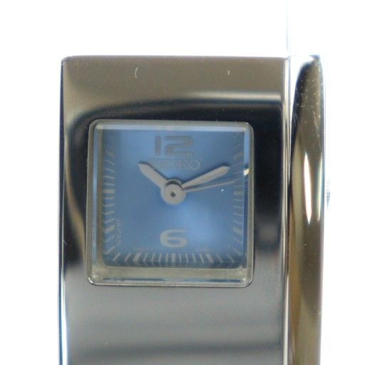 セイコー SEIKO GLX 腕時計 バングルウォッチ クォーツ 青文字盤 ロゴ